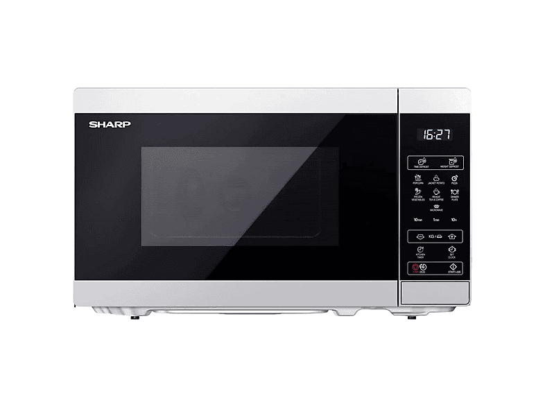 Microondas | SHARP YC-MS02ES, 800 W, 11 potencia, Plata | MediaMarkt