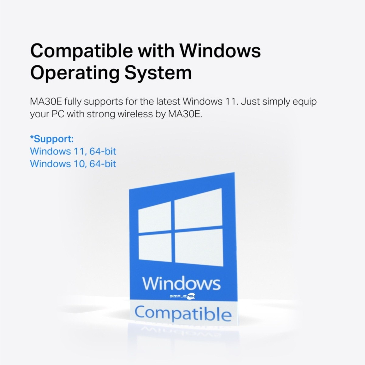 Logo Windows z tekstem "Compatible" i "Windows 11, 64-Bit".