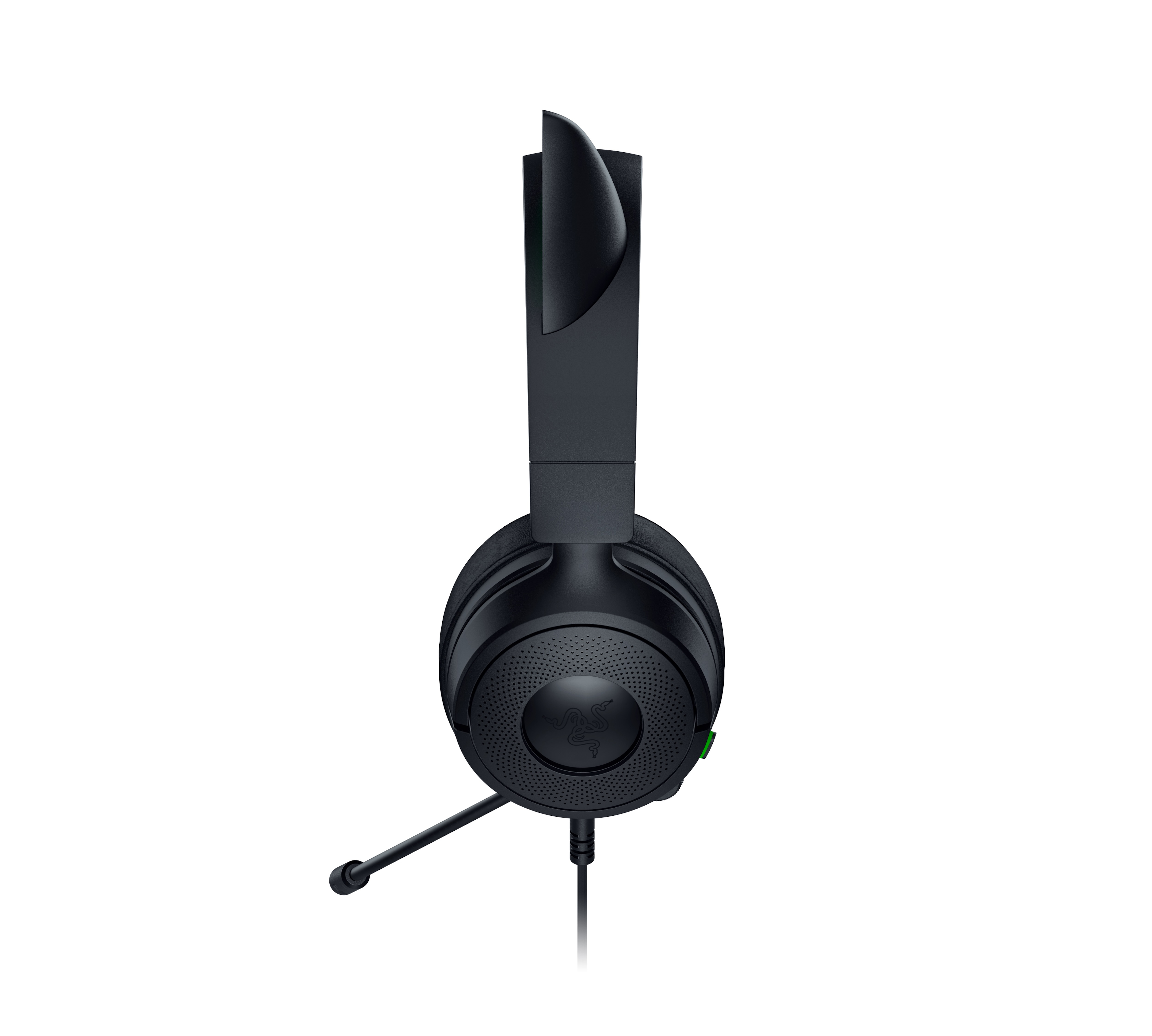 Cuffie nere con microfono e logo Razer.