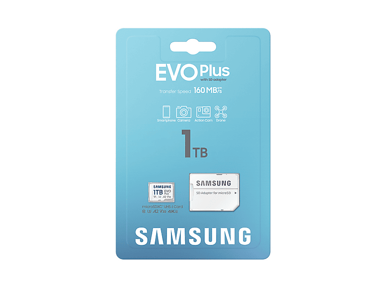 SAMSUNG EVO Plus microSD 1TB 1 TB 130 MB/s | MediaMarkt