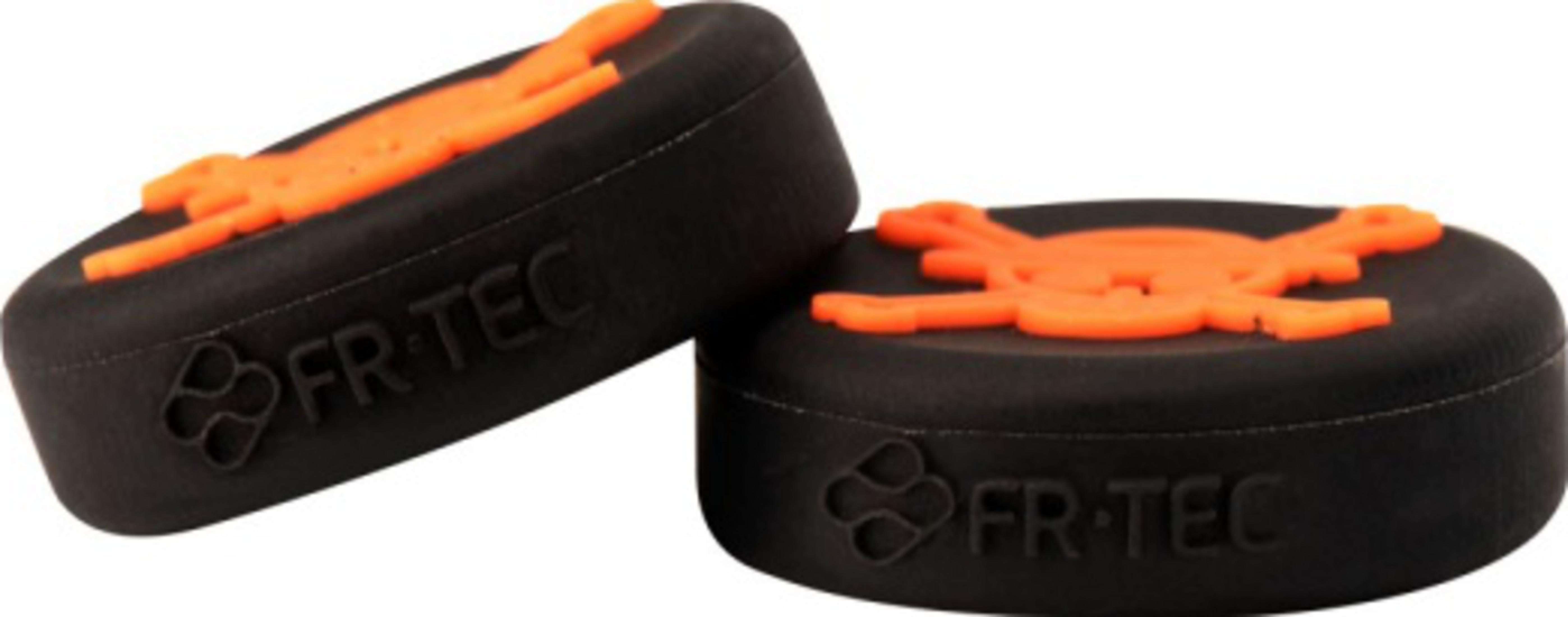 Due impugnature nere con logo teschio arancione e testo FR-TEC.
