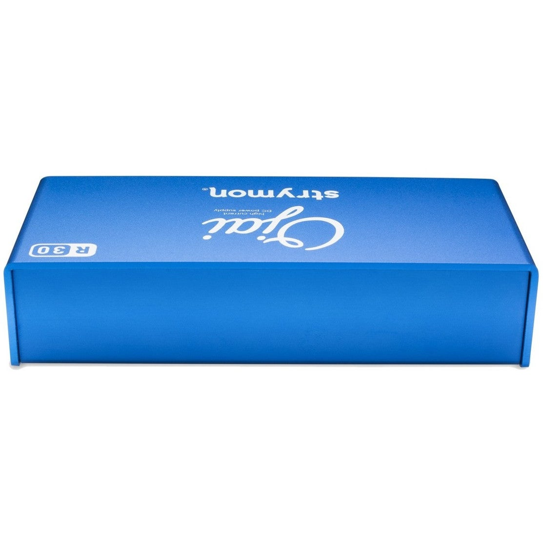 Blue box with white text ' Strymon ' and ' Ojai '.