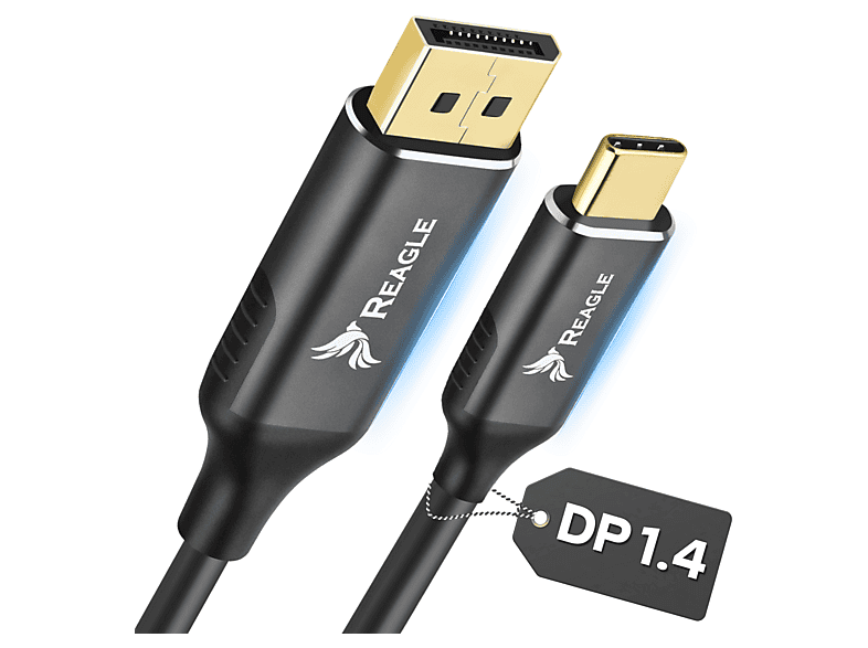 REAGLE USB-C zu DisplayPort 1.4 Kabel 4K 165Hz 2 m DisplayPort Kabel ...