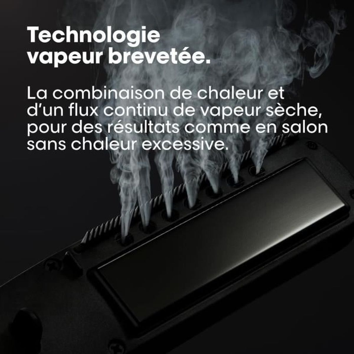 Dampfglätter mit patentierter Technologie, der Dampf abgibt.