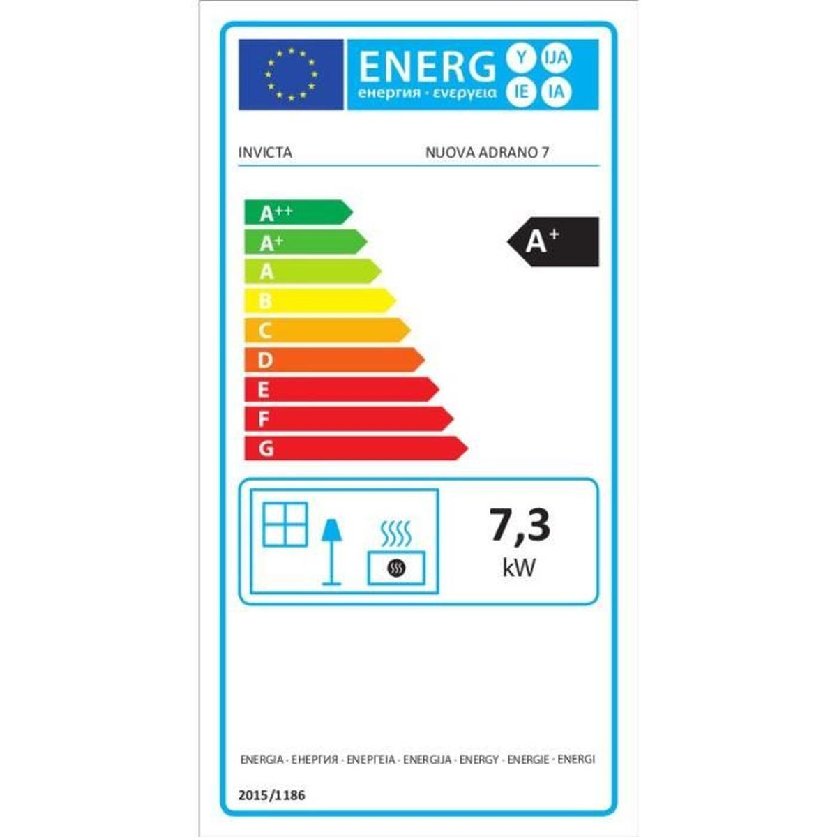 Energielabel für Invicta Nuova Adrano 7, Energieeffizienz A+