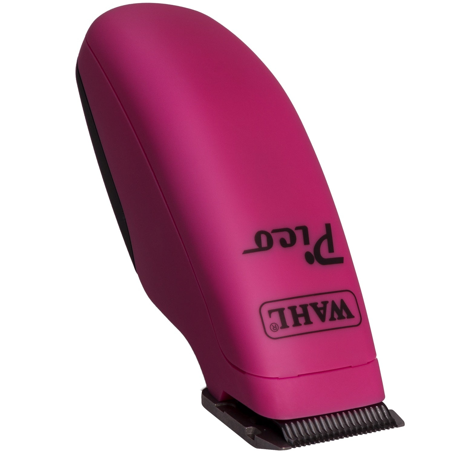 Een roze Wahl Pico tondeuse met metalen messen.