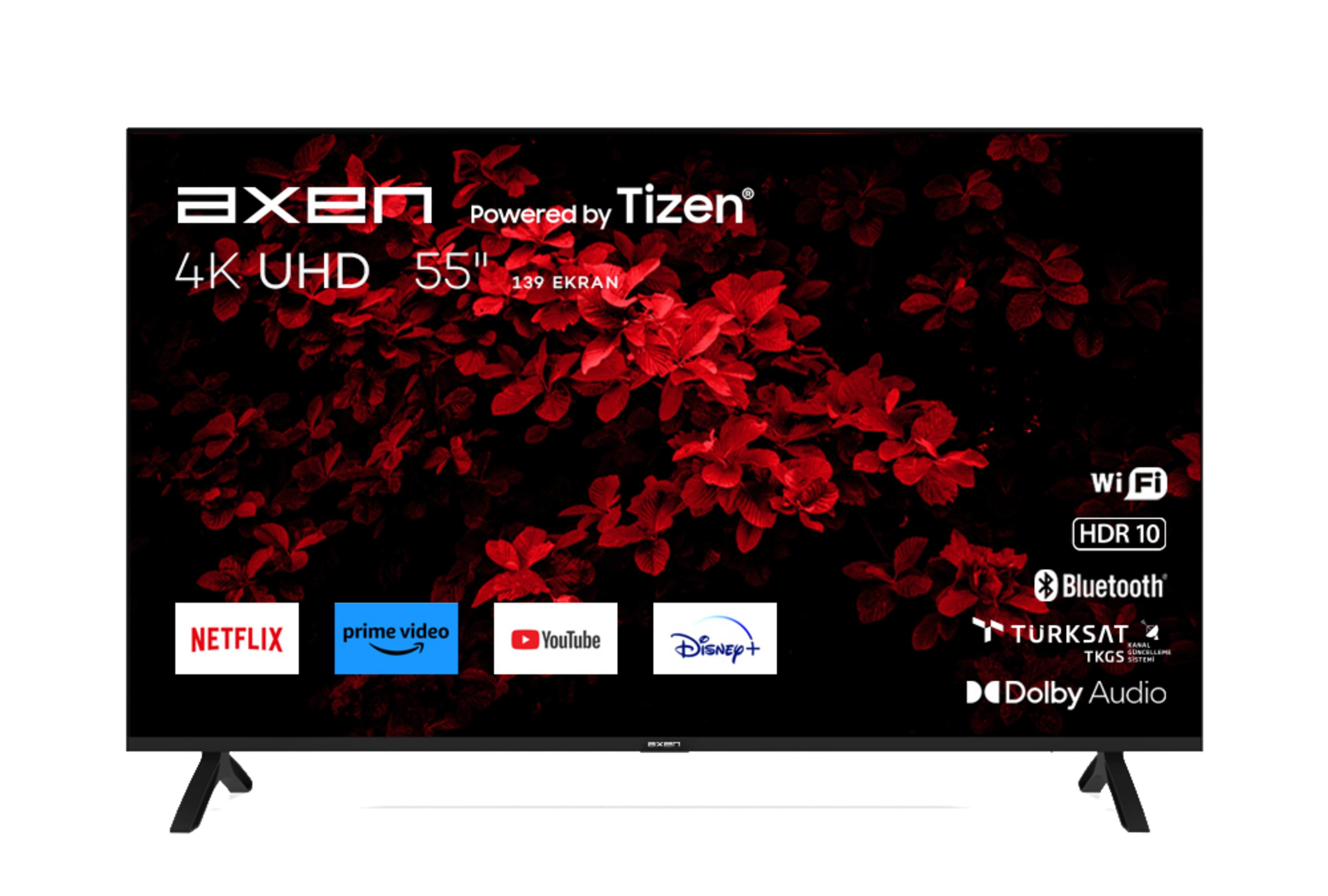 AXEN AX55FMN501-A-0256 SS5 55 inç 139 cm Dahili Uydu Alıcılı 4K