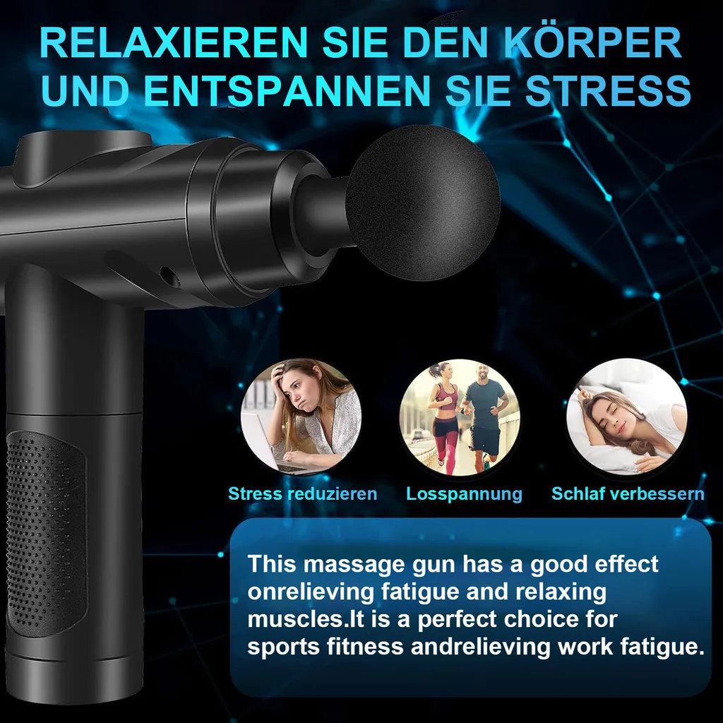 Ein Massagegerät entspannt Körper und Geist, reduziert Stress und verbessert den Schlaf.