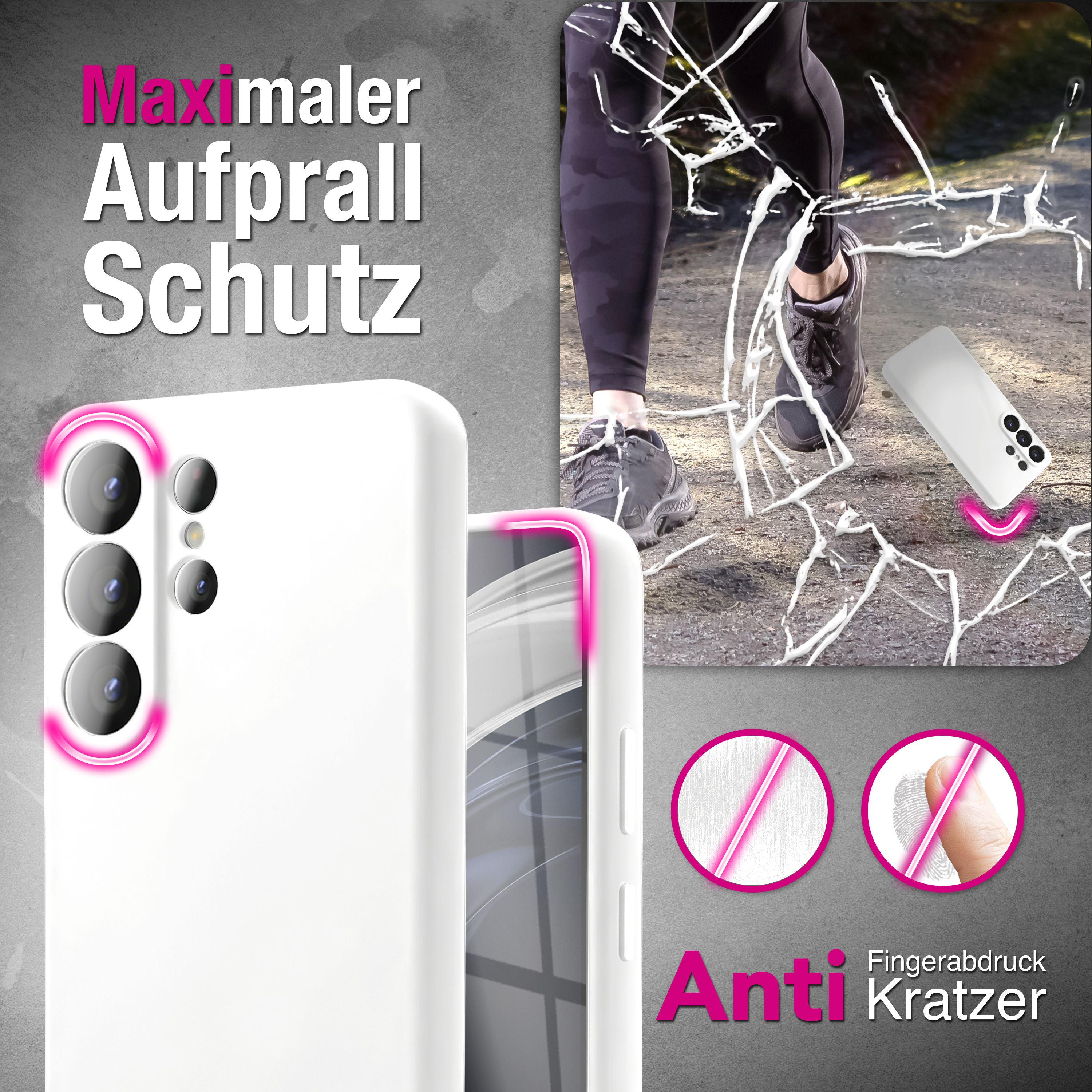 Maximaler Aufprallschutz: Handy fällt, aber bleibt heil. Anti-Kratzer.