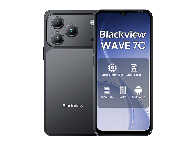 BLACKVIEW WAVE 7C 64 GB Schwarz Dual SIM | MediaMarkt