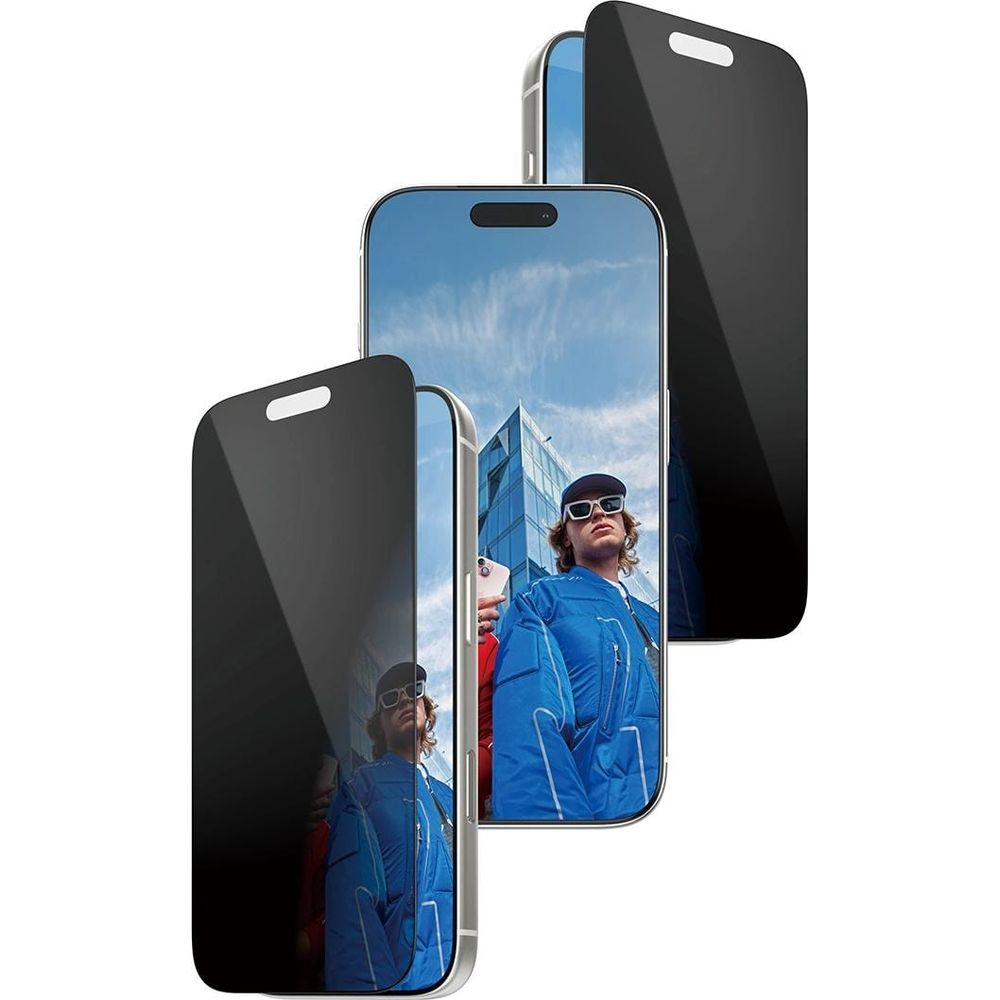 PANZERGLASS Privacy iPhone 17 Pro | UWF Siyah Çerçeveli Gizli/Hayalet  - Fastfit Uygulama Aparatlı Ekran Koruyucu