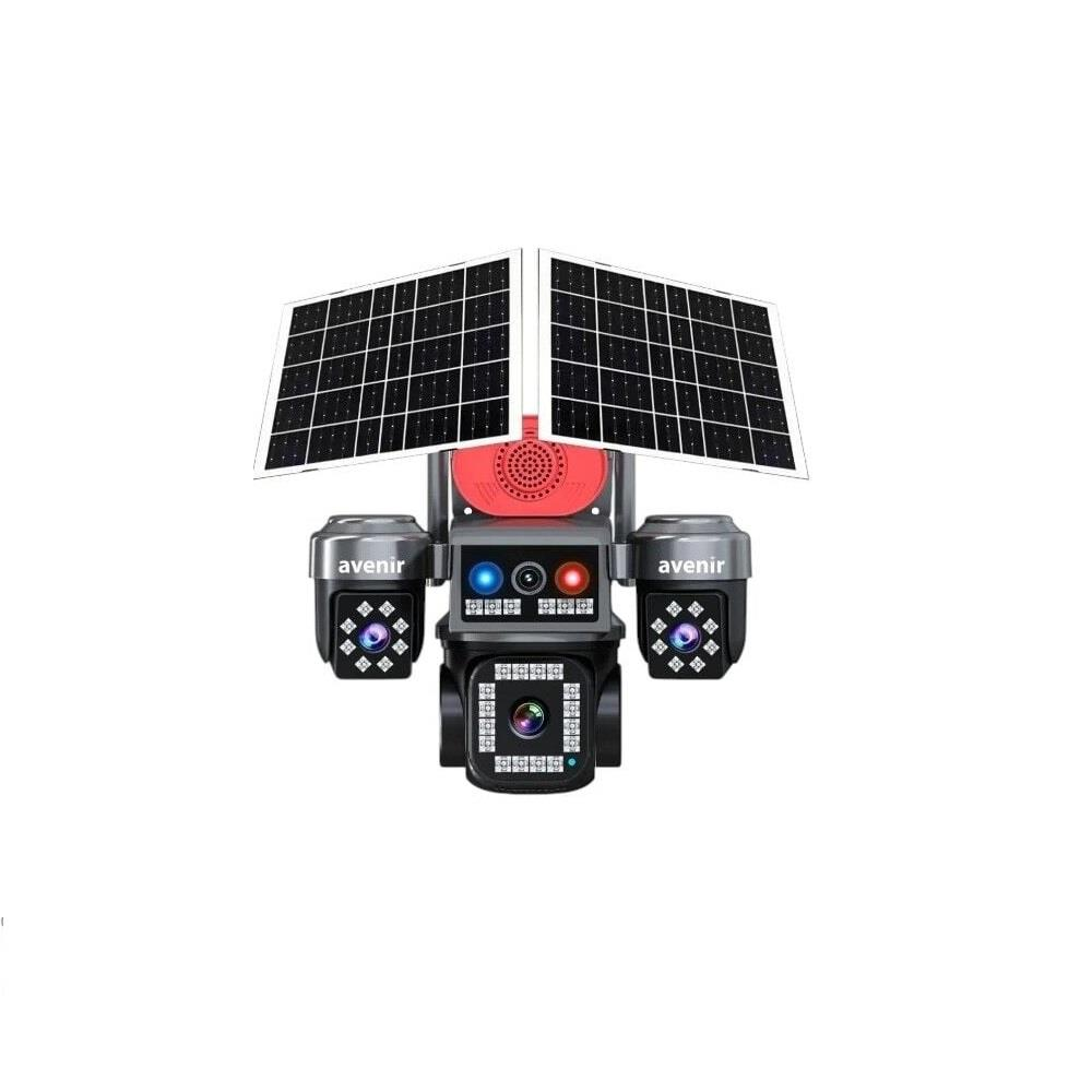 AVENIR AV-S445 8MP 4 Kameralı Solar PTZ 4G Sim Kartlı Evet Kamera Antrasit