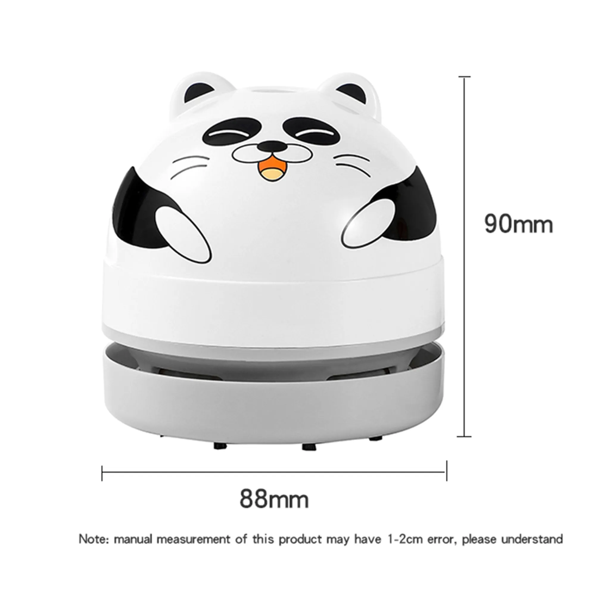 Ein wei99er Desktop-Staubsauger mit Panda-Design, 90mm H99e.