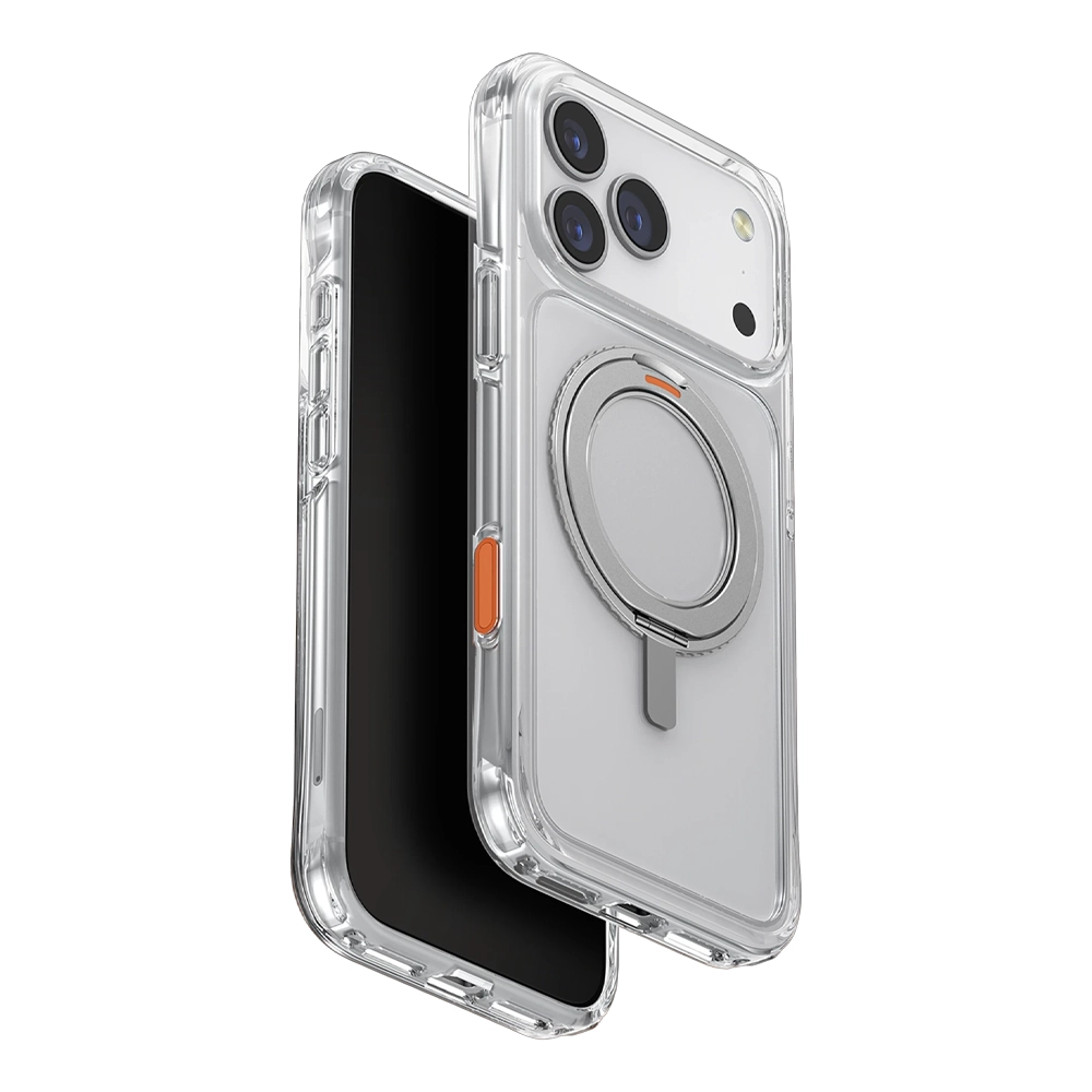 UNIQ Swivix Apple iPhone 17 Pro Max Uyumlu Rotating Kickstand Telefon kılıfı Şeffaf