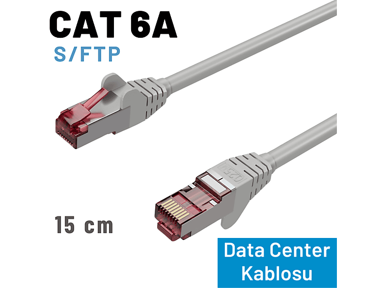 IRENIS CAT 6A S/FTP Ethernet 6 Adet 15 cm Data Center Kablosu