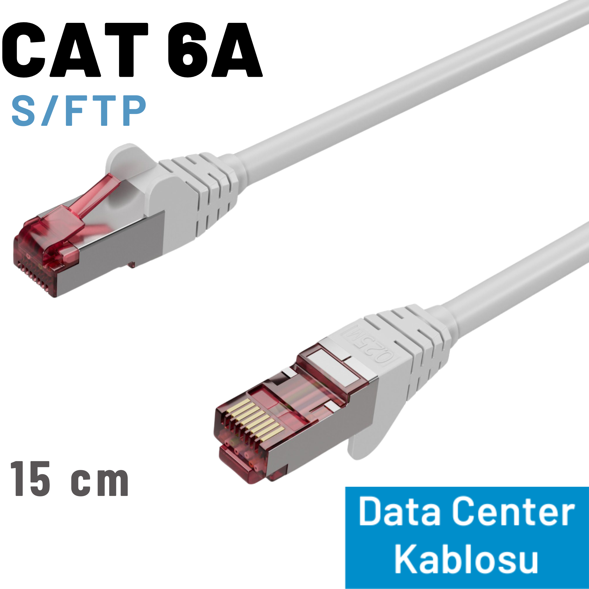 IRENIS CAT 6A S/FTP Ethernet 6 Adet 15 cm Data Center Kablosu