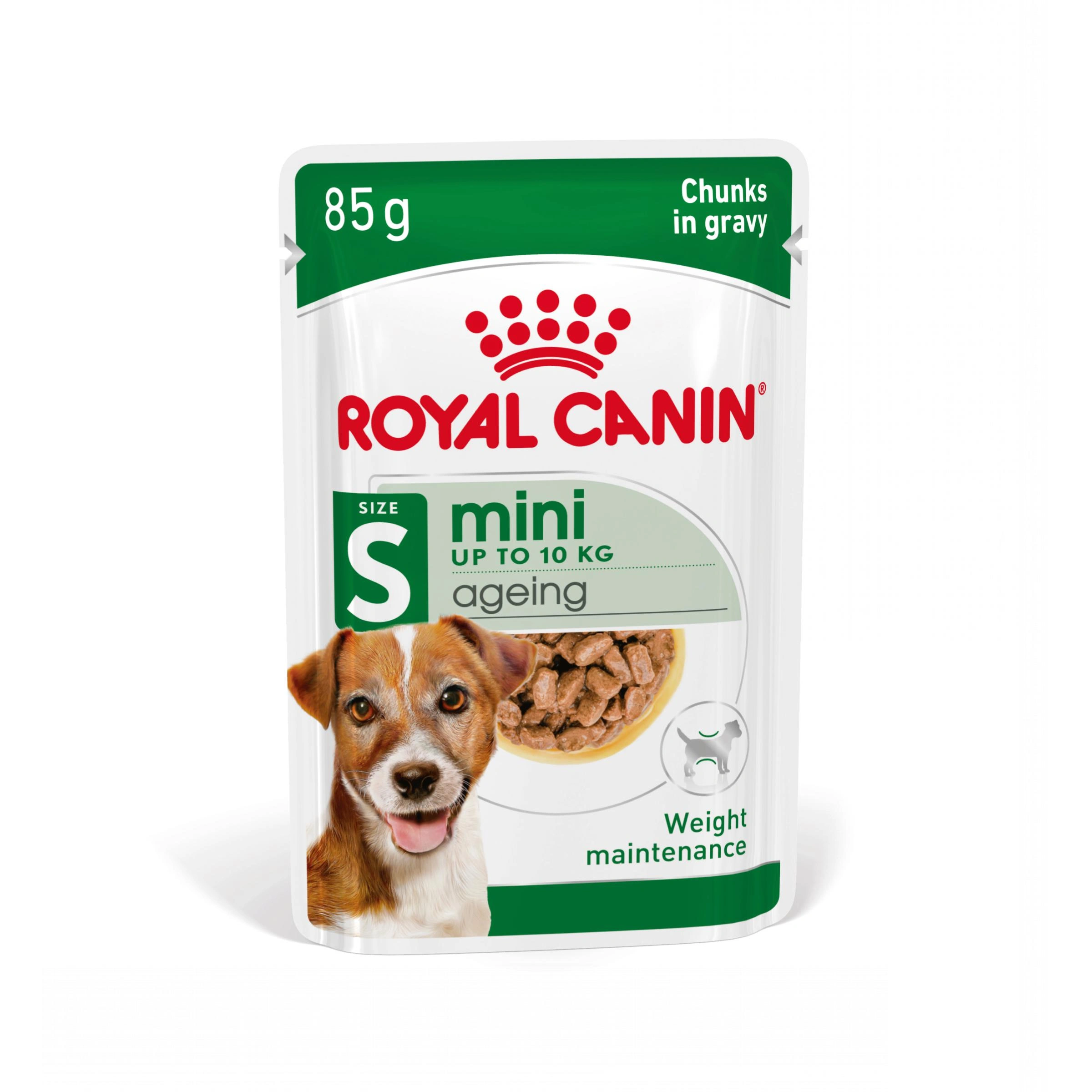 Bolsa de comida para perros Royal Canin S Mini para perros mayores.