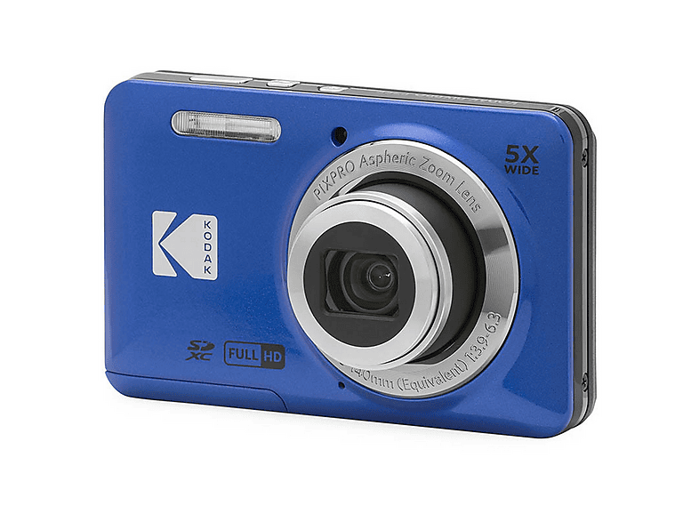 Kodak fz55 ブルー KODAK Pixpro FZ55 HD Video Kompaktkamera Blau, 5-facher optischer