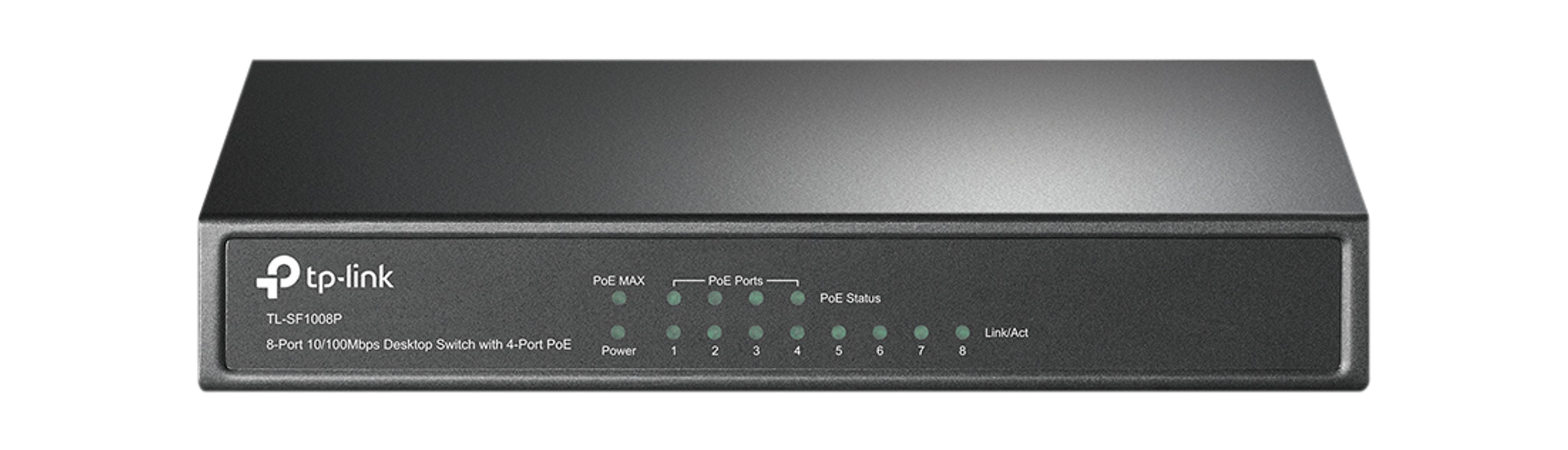 TP-LINK TL-SF1008P 10/100 Yönetilemez 8 Switch Siyah