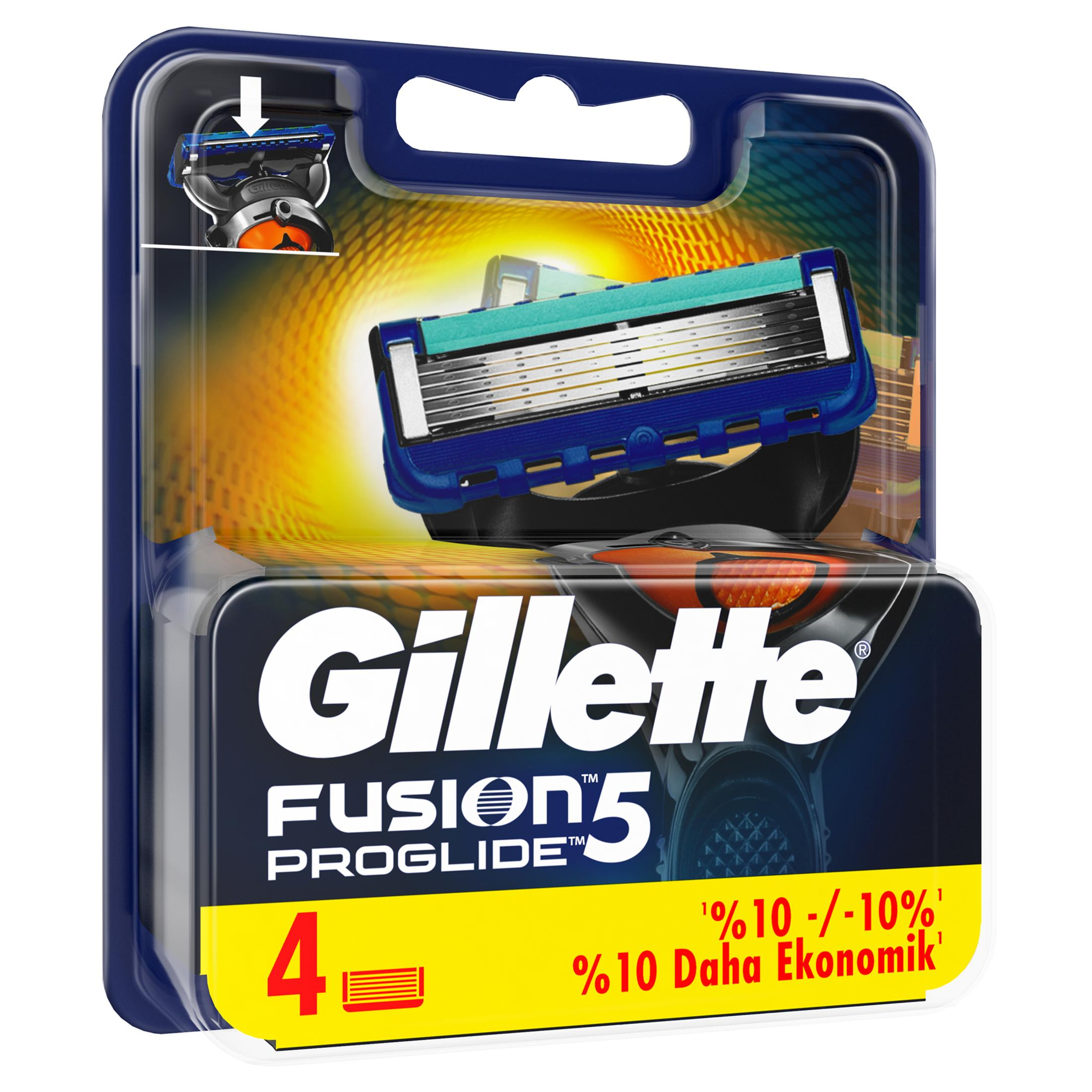 Confezione di ricambi lamette Gillette Fusion 5 ProGlide da 4 pezzi.