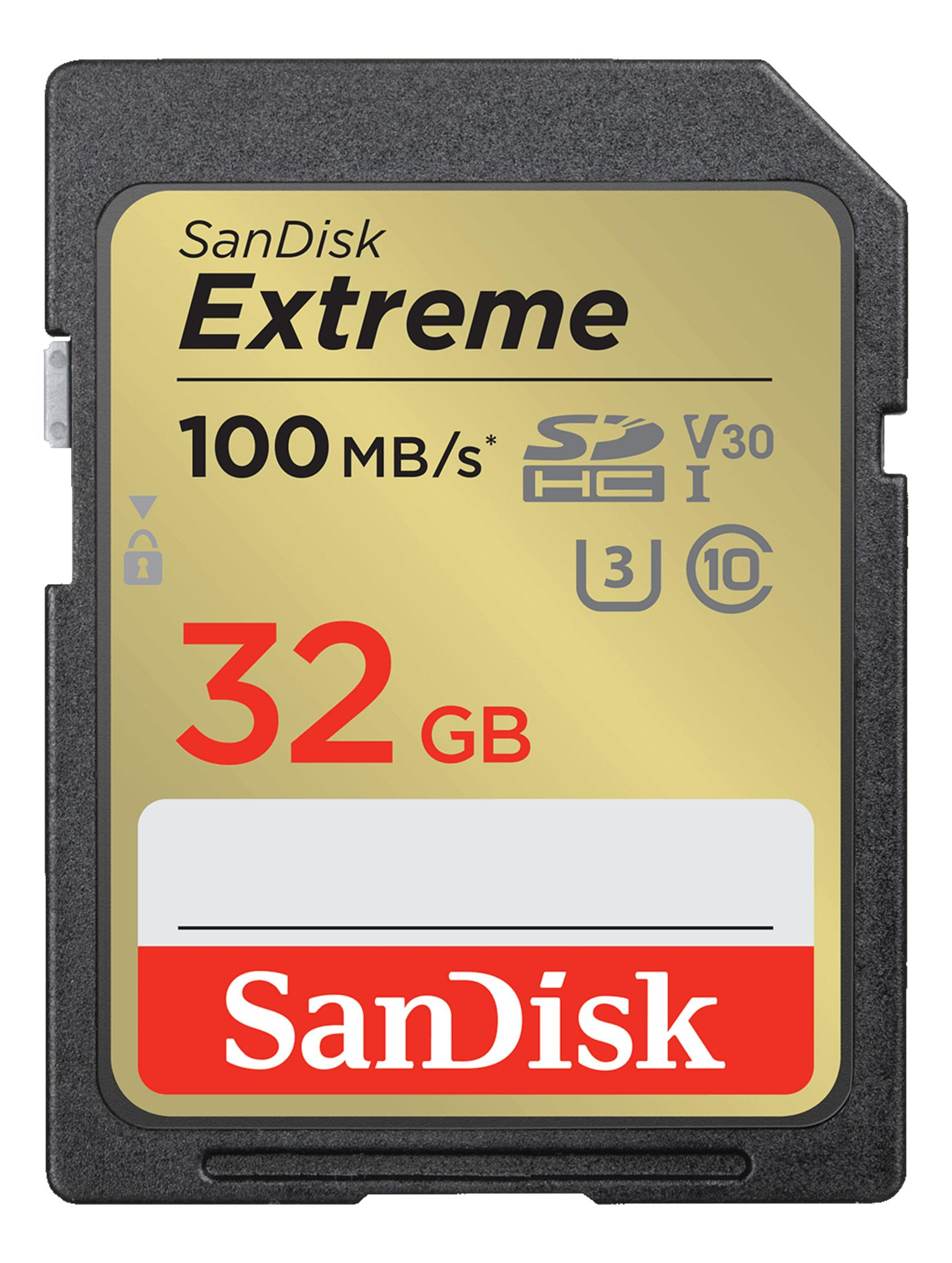 Karta pamięci SanDisk Extreme 32GB SDHC 100 MB/s.