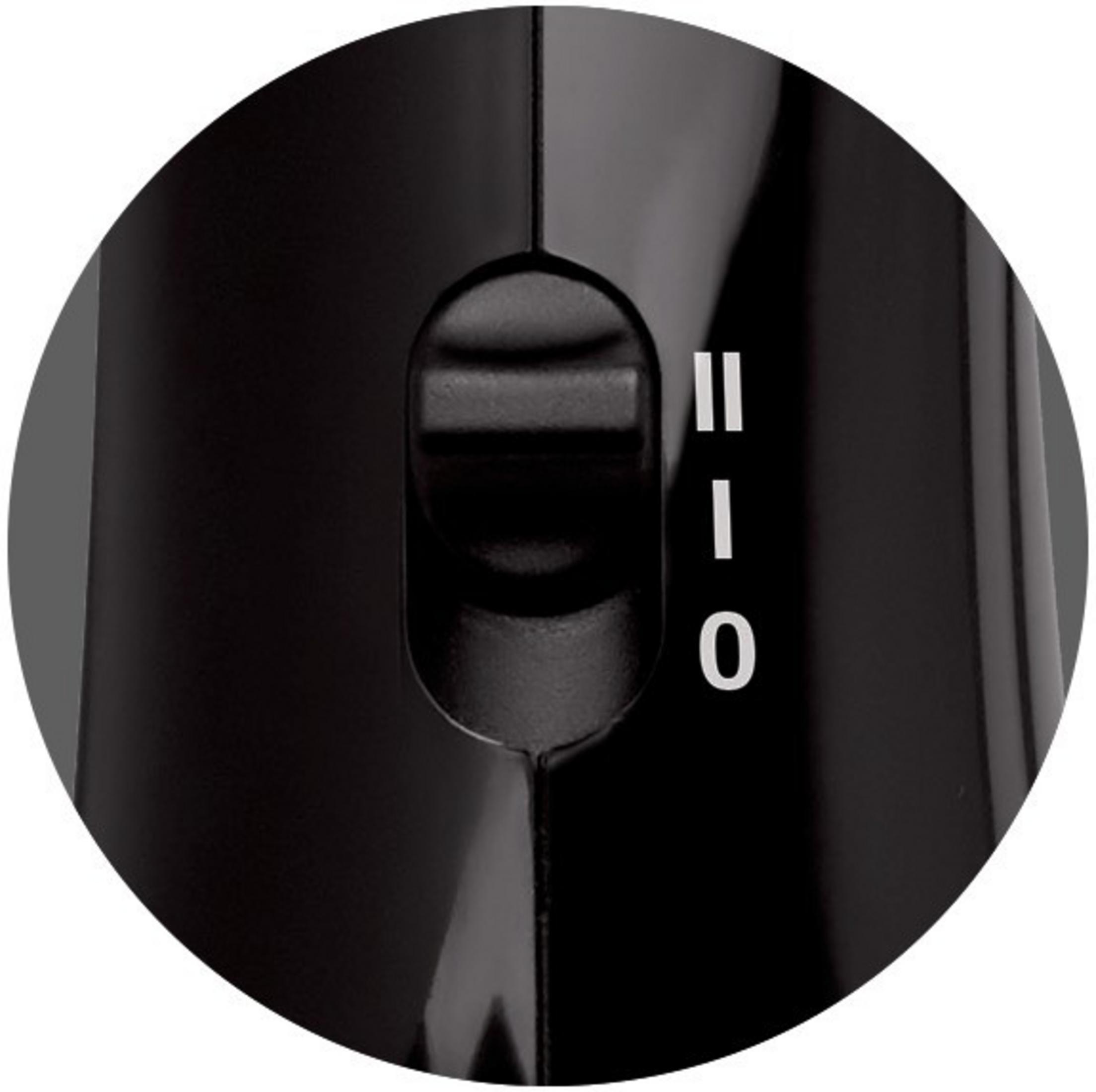 Czarny przełącznik z oznaczeniami 0, I i II.