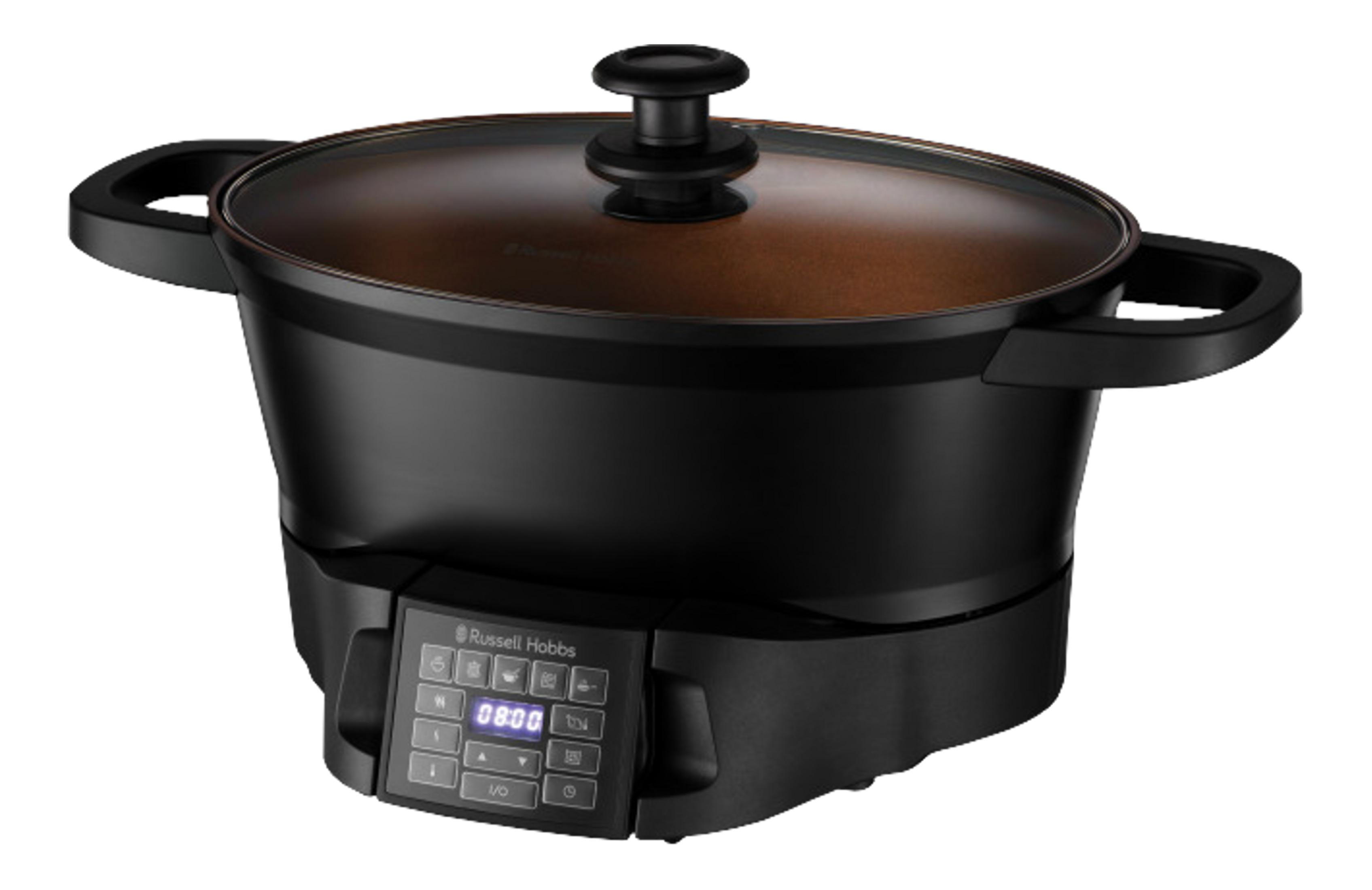 RUSSELL HOBBS Multi Cooker 750W Büyük Kapasiteli 6,5 Litre 8 Pişirme Programı Dökme Alüminyum