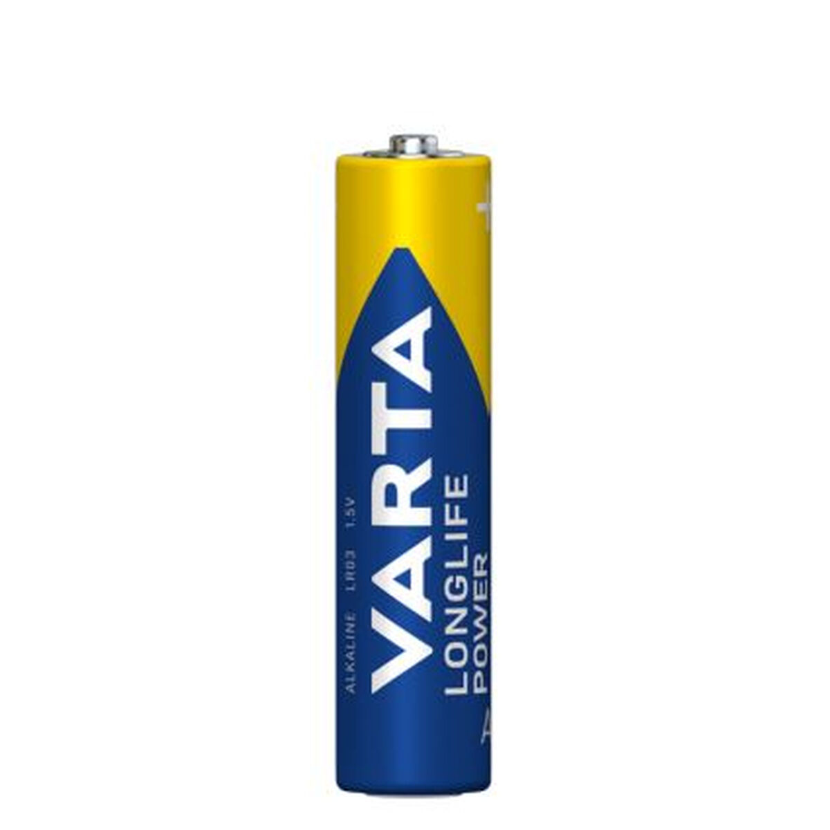 Varta Alkaline LR03 1.5V Longlife Power battery, yellow and blue.