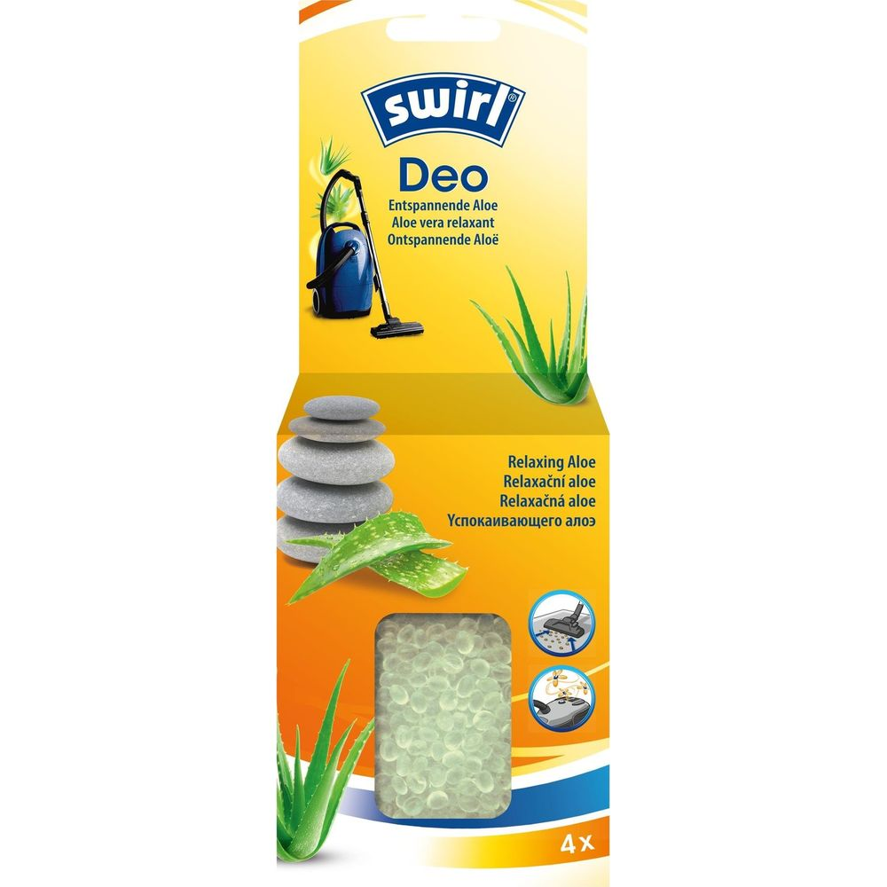 Swirl Deo con Aloe Vera. Include pietre, aloe e granuli per aspirapolvere.
