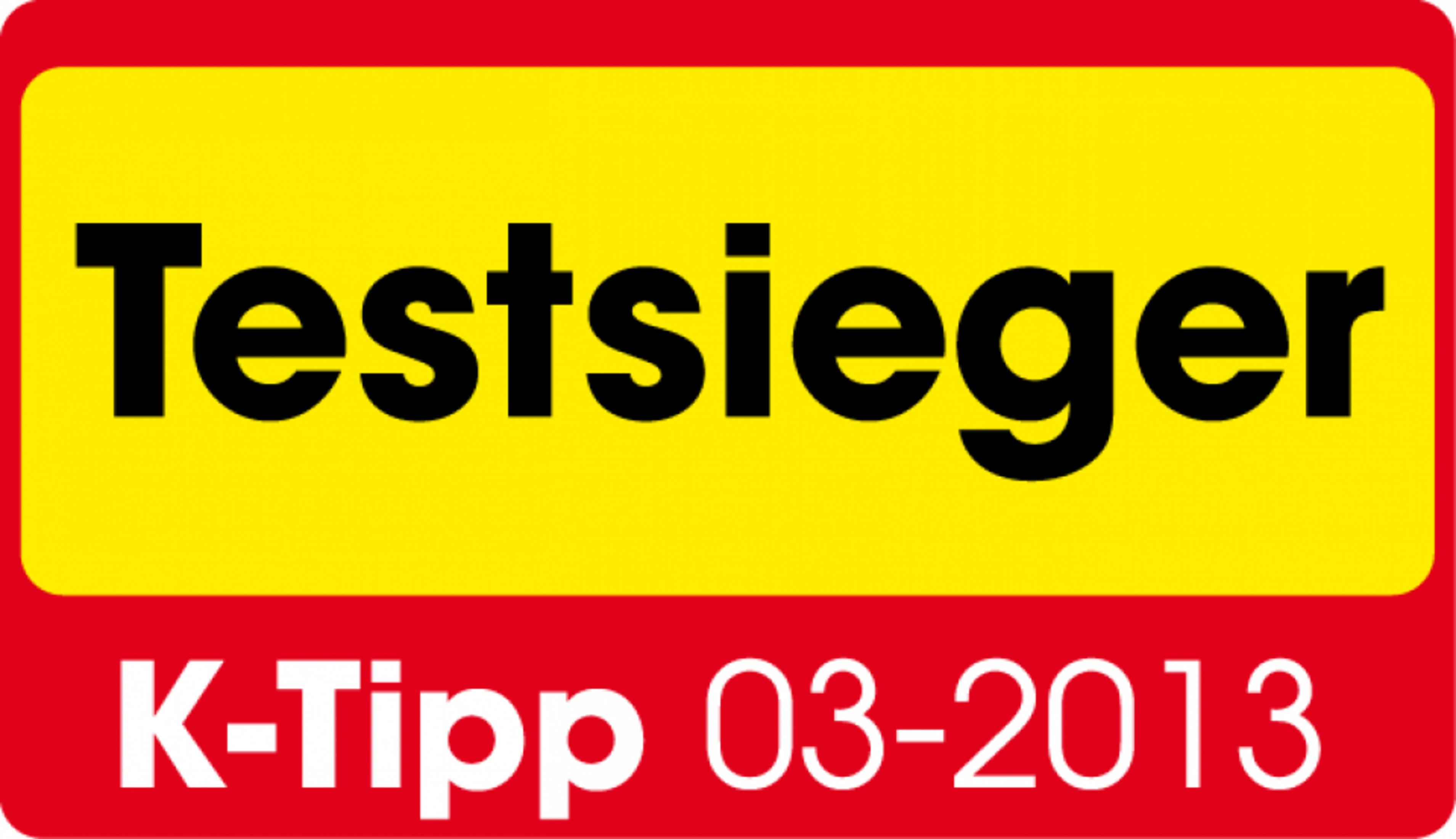 Testsieger K-Tipp 03-2013 Siegel.
