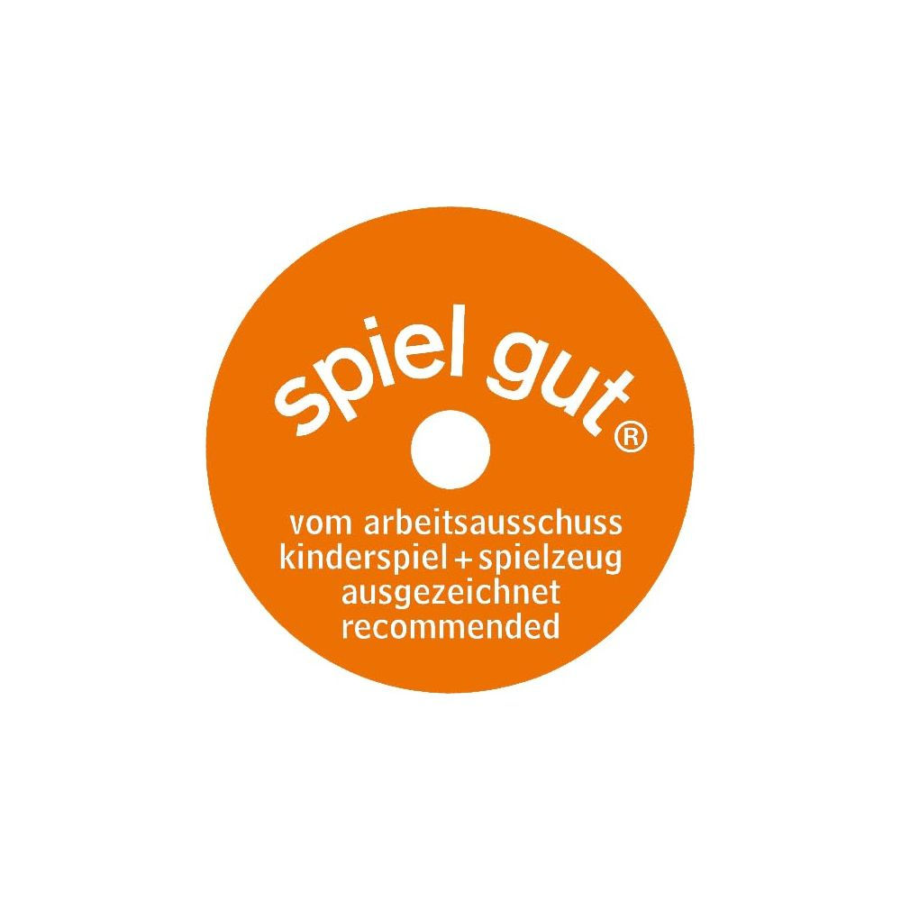 Orange Siegel mit Text 
