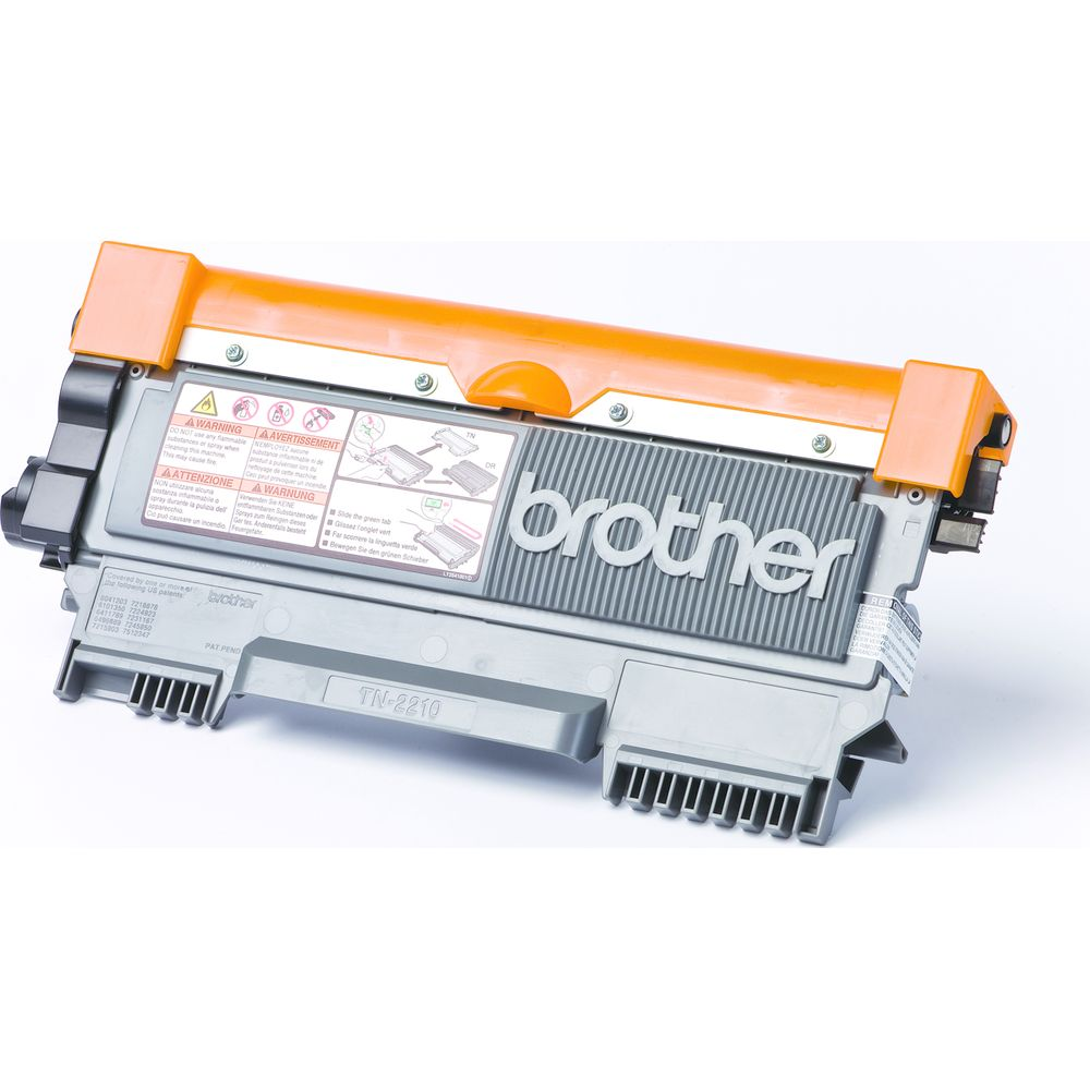 Toner Brother TN-2210 z pomarańczowym uchwytem.