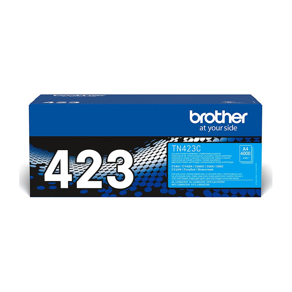 Cartuccia toner blu Brother TN423C, 4000 pagine, A4.