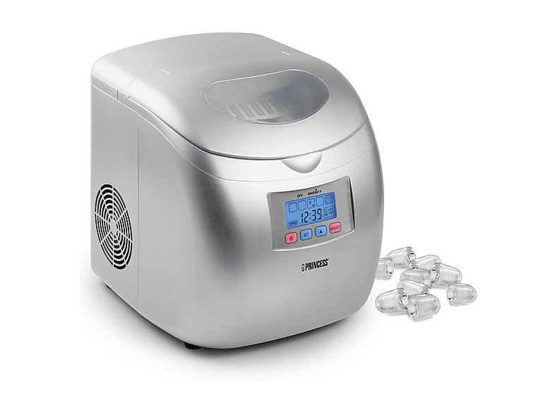 HOMCOM Eiswürfelmaschine 20 kg/24h 2,3 L Eiswürfelbereiter mit 3,2 L Wassetank, Selbstreinigung Schwarz 25,2 x 36 x 37,1 cm, Inkl. 1 Eiskorb und 1 Eisportionierer