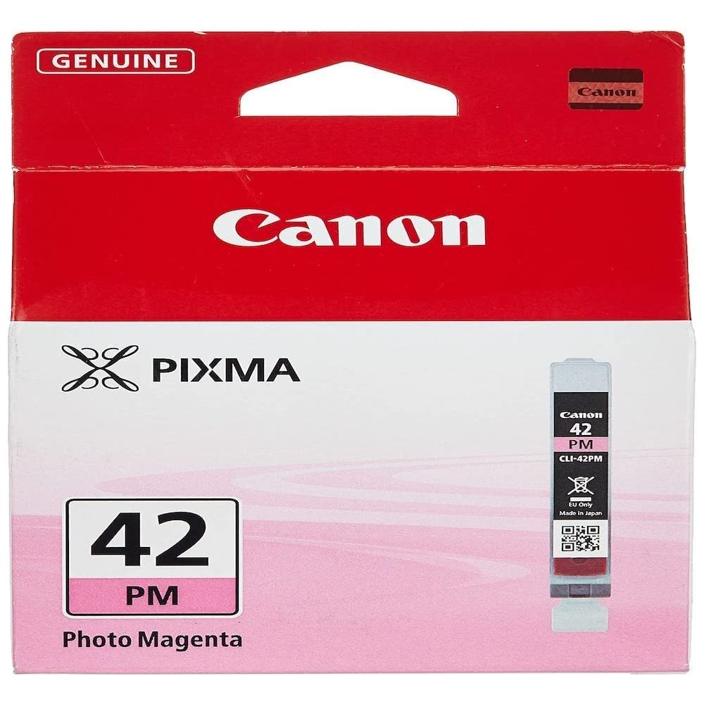 Canon Pixma 42 PM Photo Magenta inktcartridge op rood en witte doos.