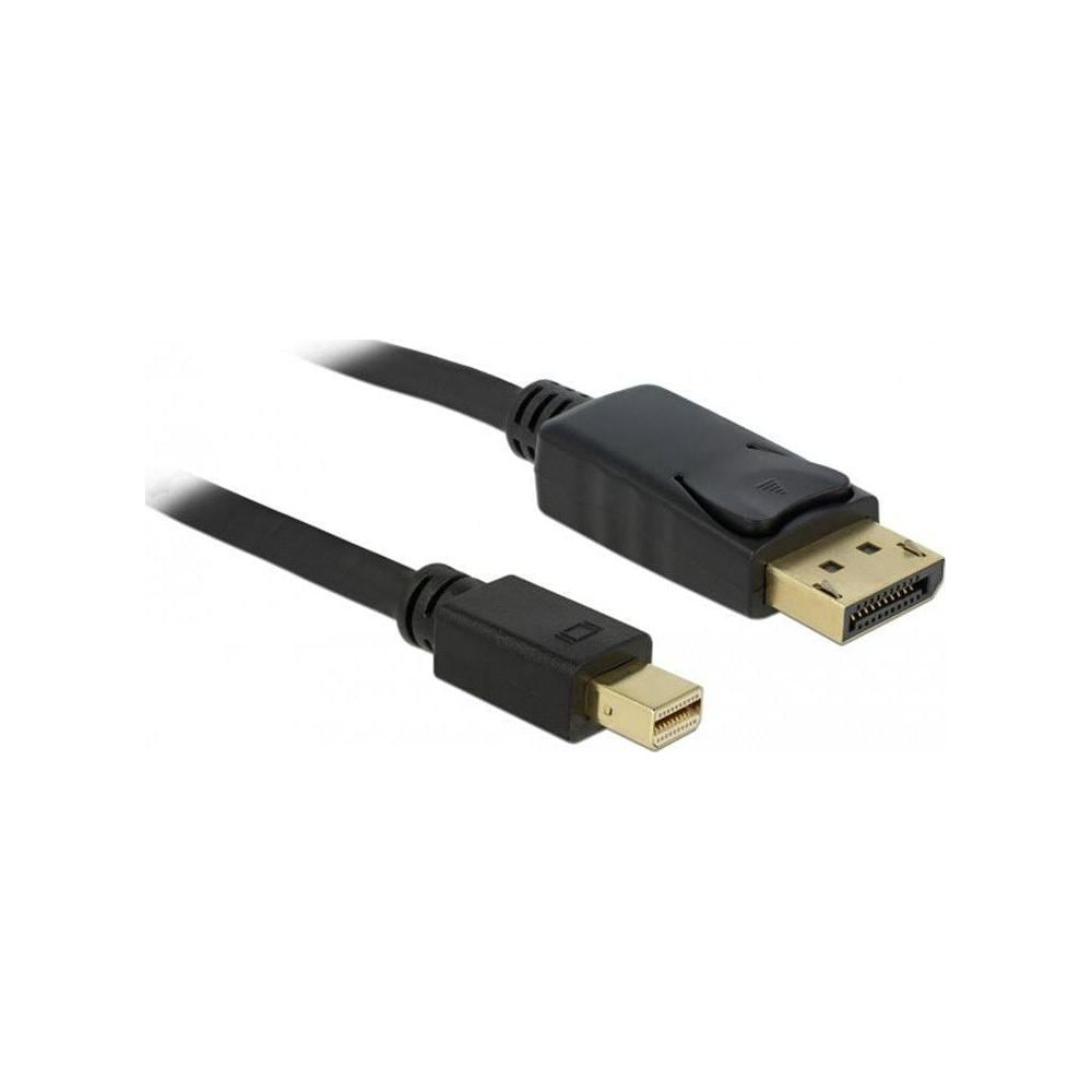 DisplayPort naar Mini DisplayPort kabel met zwarte connectoren.