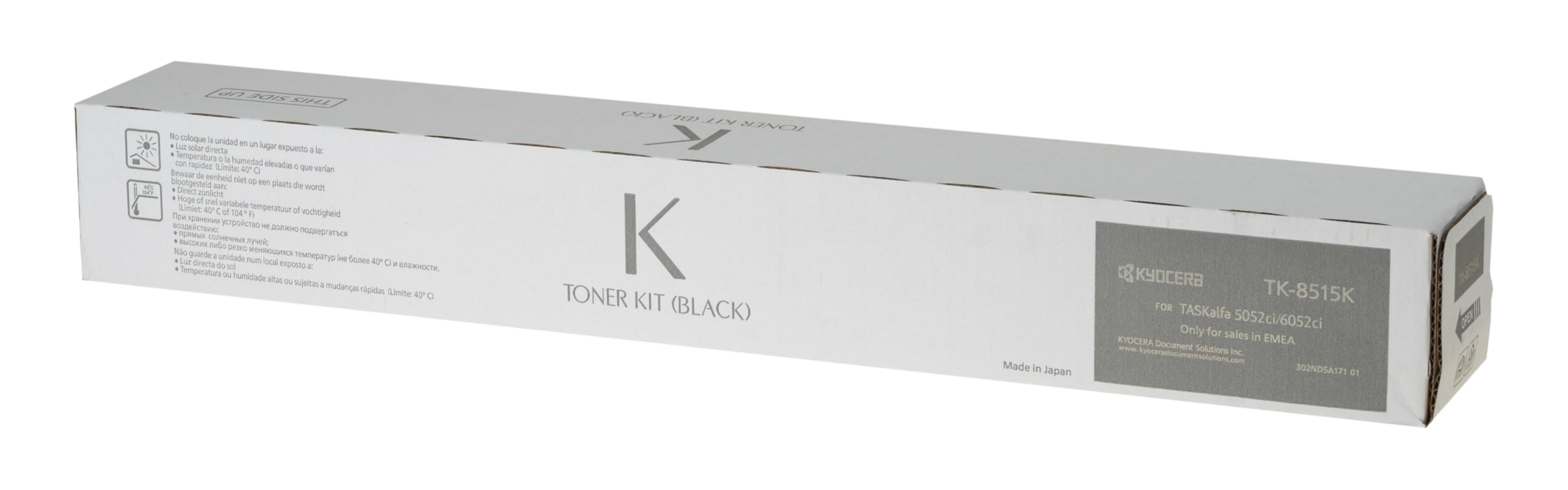 Pudełko Kyocera Toner Kit TK-8515K. Czarny. Wyprodukowano w Japonii.