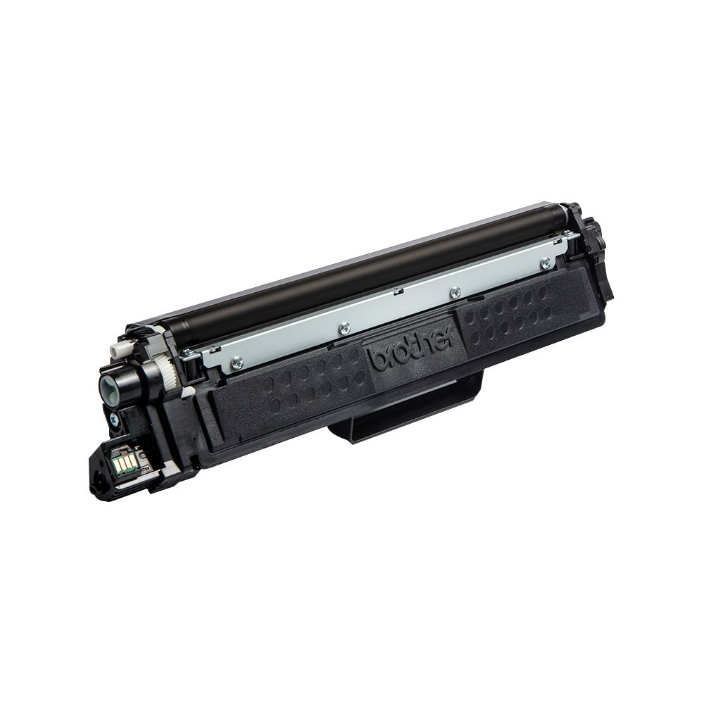 Czarny toner Brother z srebrno-czarną obudową.