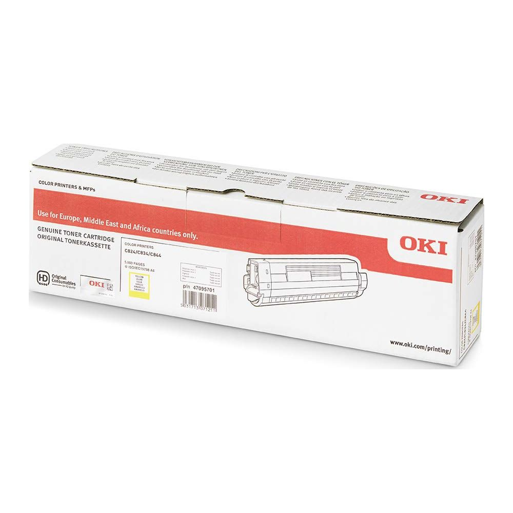OKI renkli yazıcılar için toner kartuşu, C824/C834/C844 modeli.