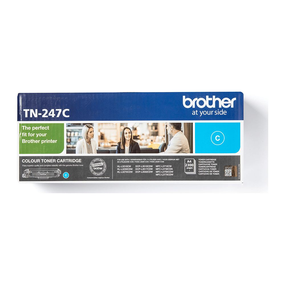 Brother TN-247C Farbtoner-Kartusche mit Aufdruck und Modellnummern.