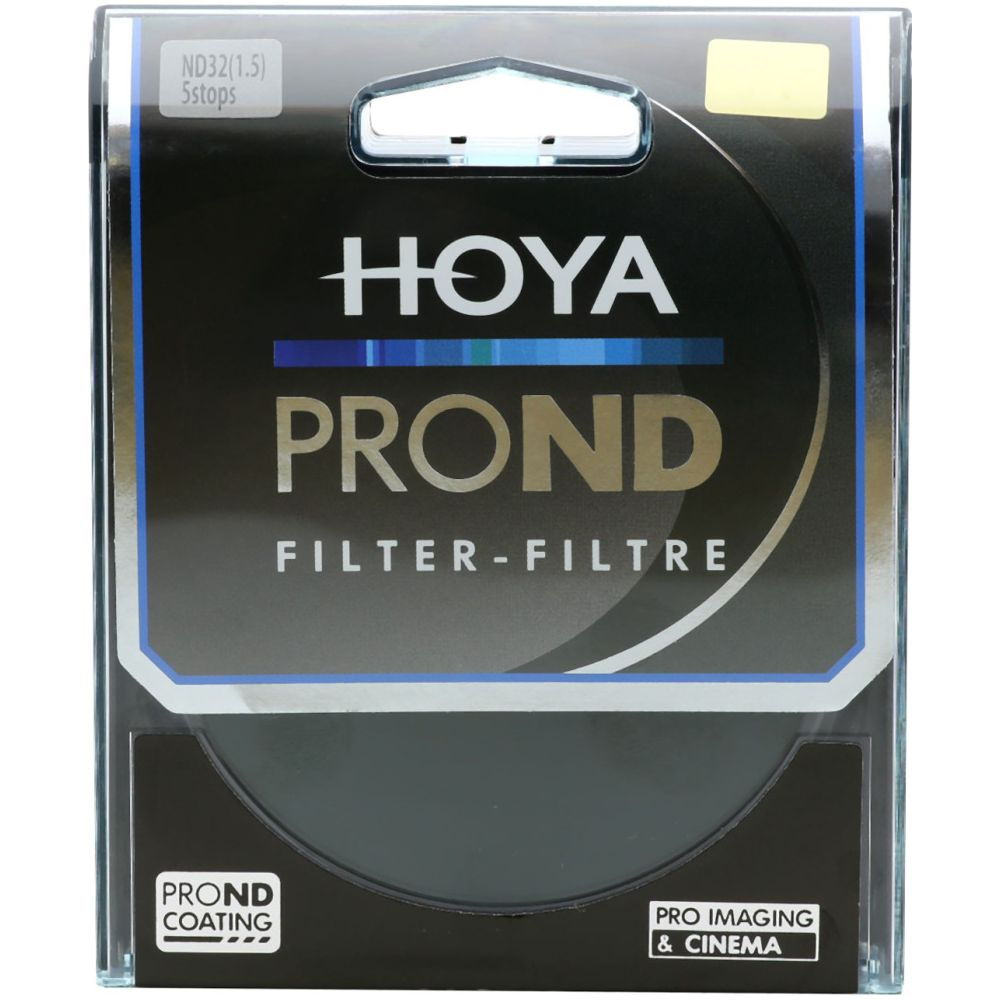 Filtre Hoya PROND ND32 5 stops, pour imagerie pro et cinéma.