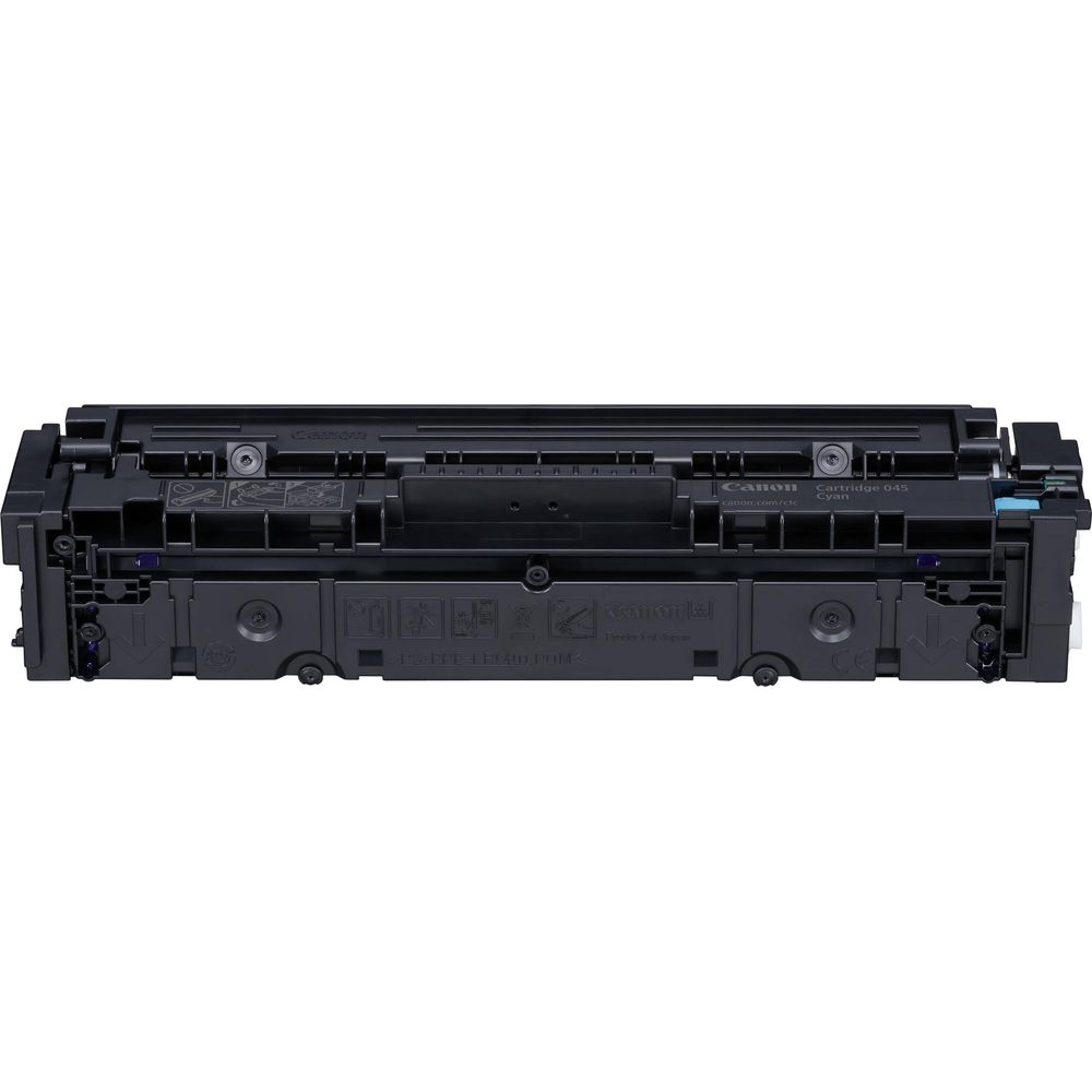 Cartouche de toner noire Canon 045 cyan, vue de face.