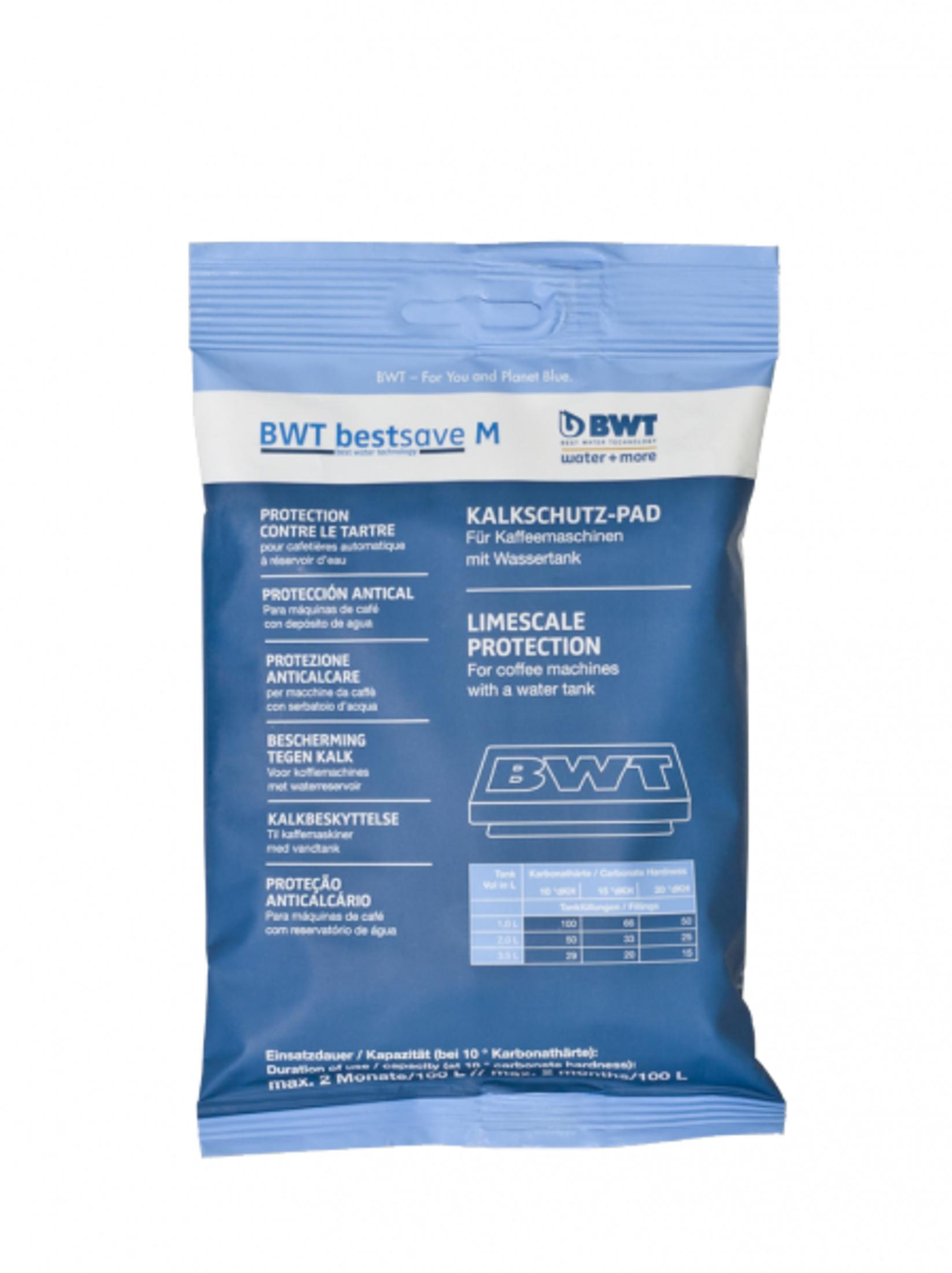 BWT bestsave M Kalkschutz-Pad für Kaffeemaschinen mit Wassertank.