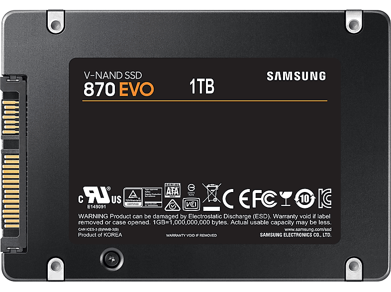 Disco duro SSD interno 1 TB | SAMSUNG 870 EVO 1TB, HASTA 560 MB/S