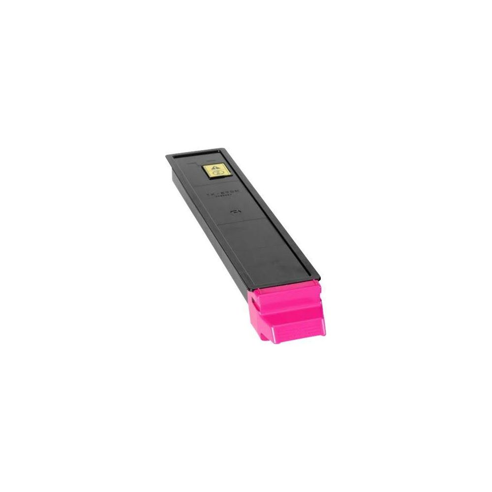 Zwarte tonercartridge met roze deel.