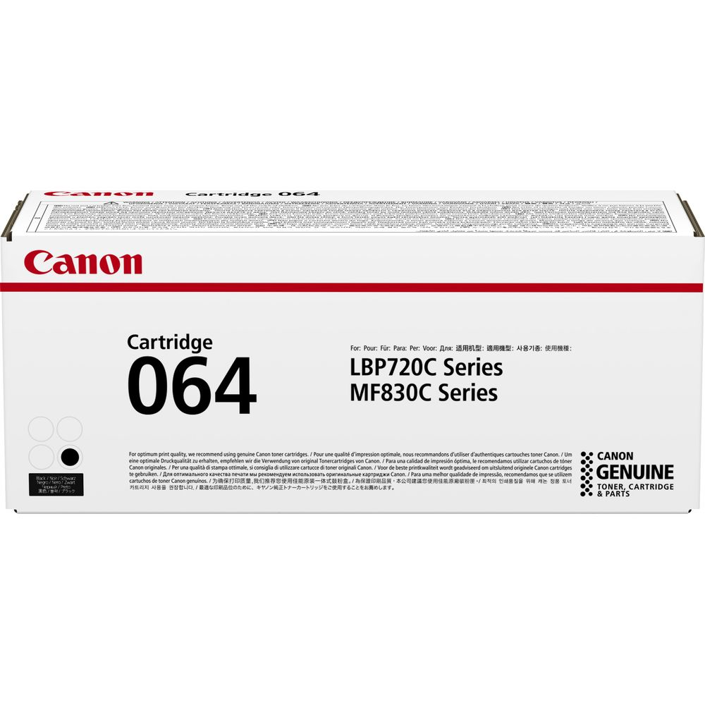 Toner Canon 064 LBP720C/MF830C Series. Białe pudełko z tekstem.