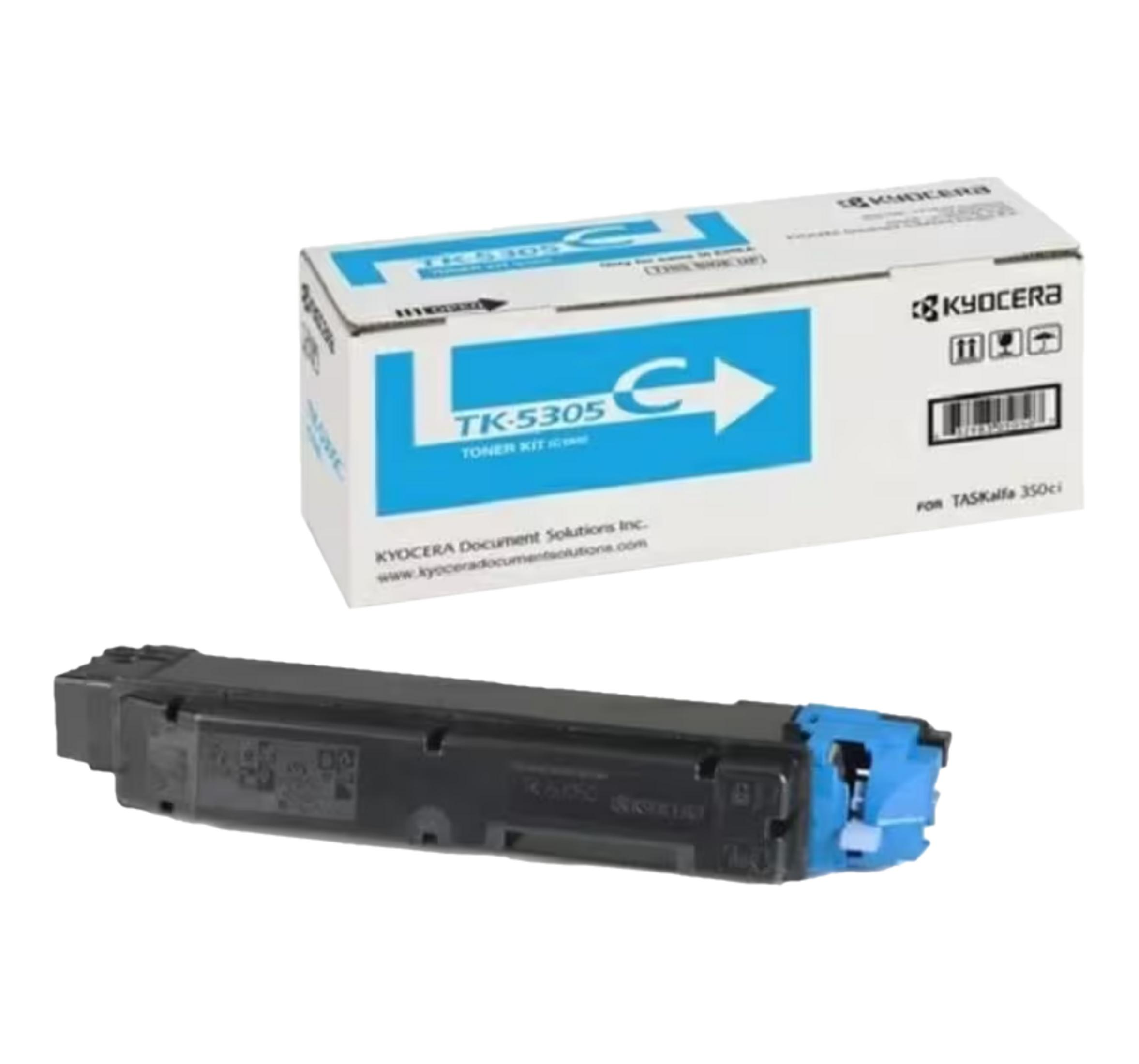 Kyocera TK-5305 Toner Kit Box und eine Tonerpatrone.