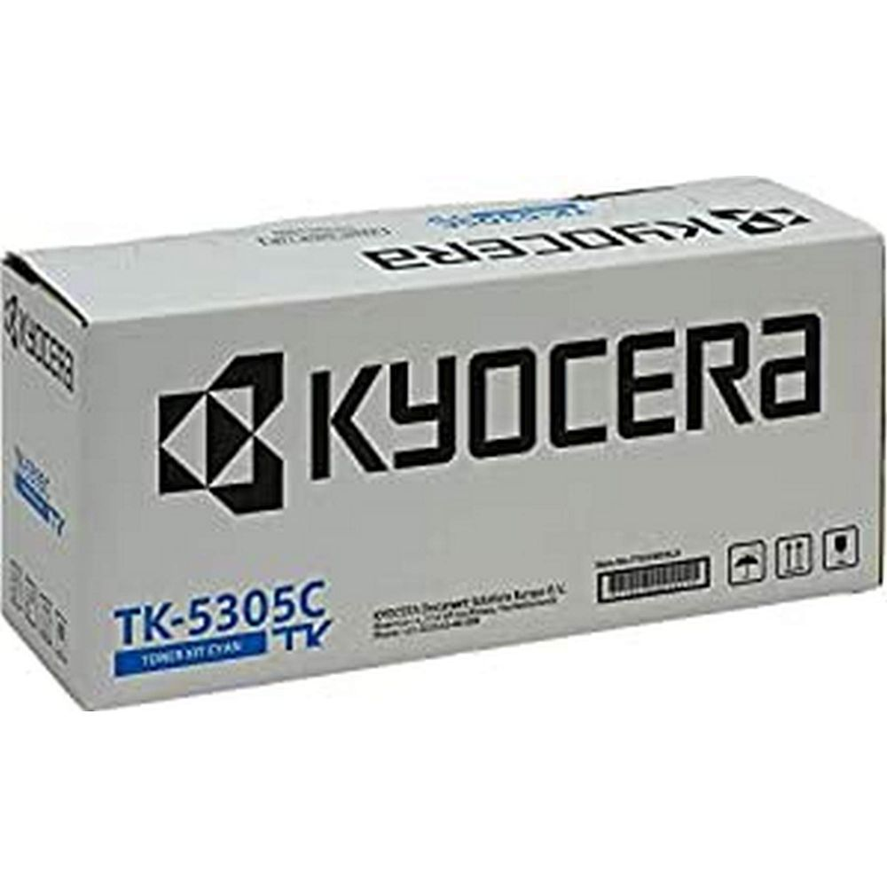 Kyocera TK-5305C Cyan Toner Box mit Logo und Produktinformationen.