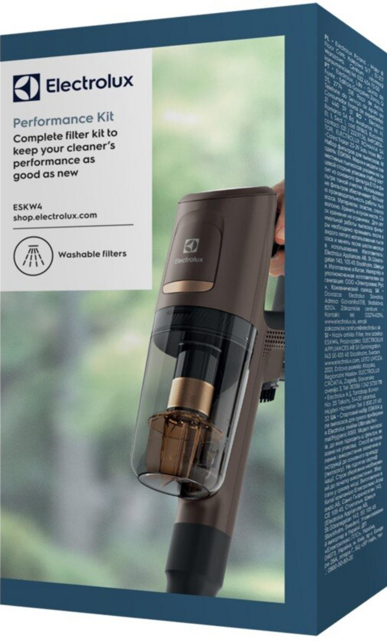 Kit Performance Electrolux avec filtres lavables pour aspirateurs.