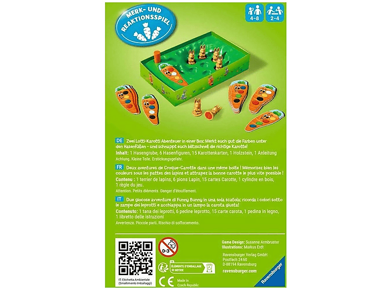 Ravensburger 20916 Mein Erstes Lotti Karotti - Gioco Nascondino Con Coniglio Elettronico Per Bambini 18+ Mesi